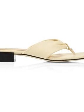 Dear Frances Pale Yellow Block Heeled Sandal